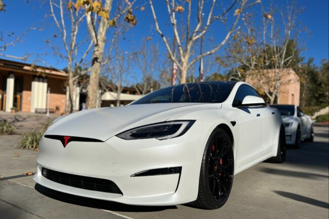 Tesla full-body ceramic coating gloss finish