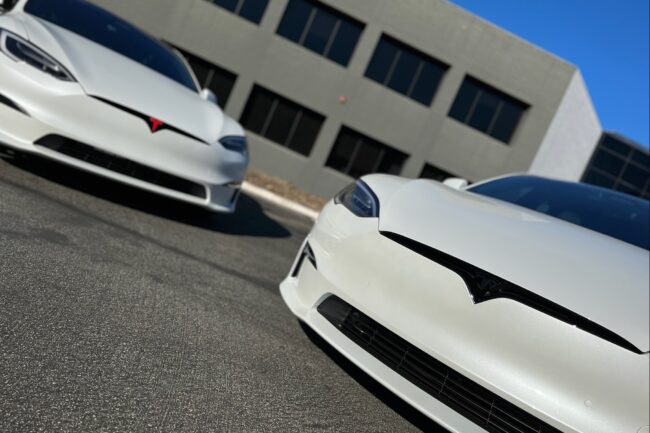 Tesla taillight protection with PPF and ceramic coat