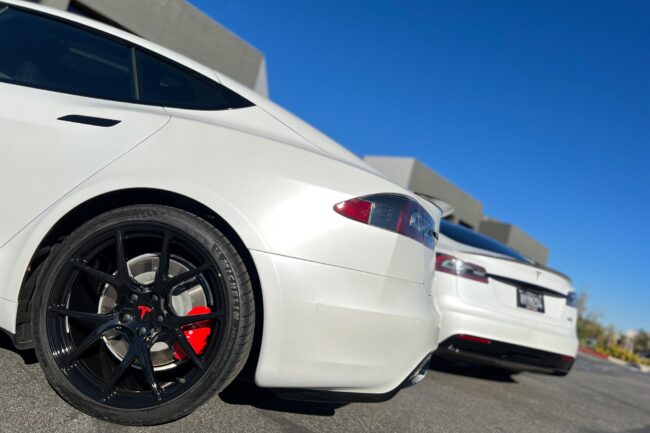 Tesla full exterior view after ceramic coating