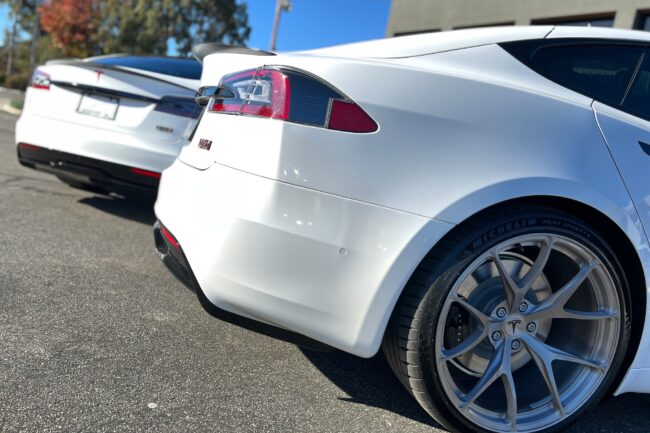Tesla panel close-up showing flawless protection