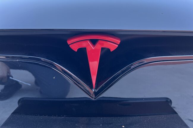 Tesla interior dashboard with ceramic coating reflection