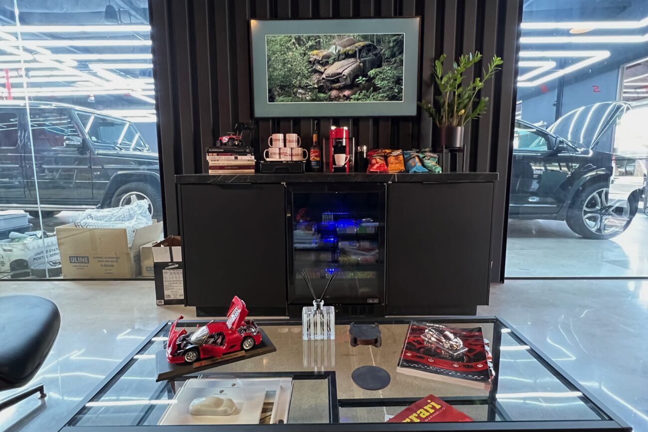 This is the view from the couch while you wait for your vehicle.